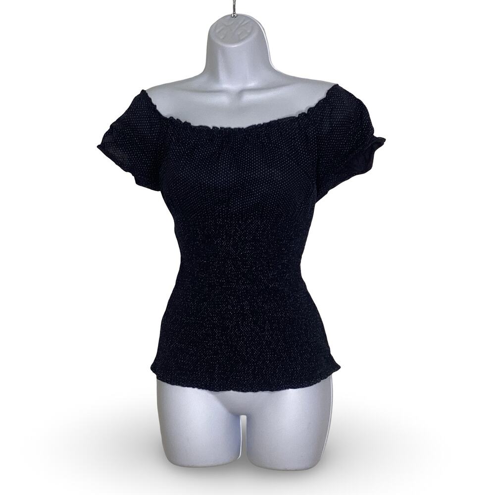 CASTRO Off Shoulder Polka Dot Top